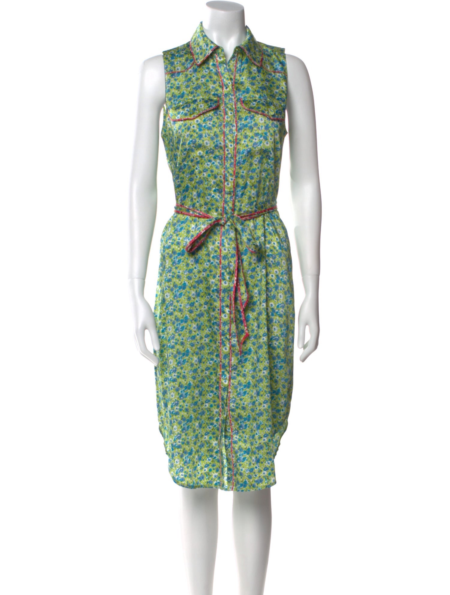 Cinq à Sept Floral Print Midi Length Dress