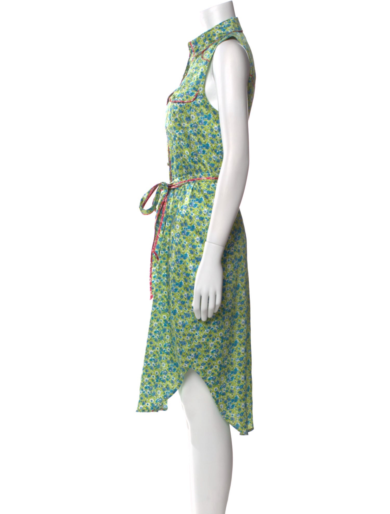 Cinq à Sept Floral Print Midi Length Dress