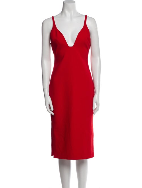 Cinq à Sept V-Neck Midi Length Dress