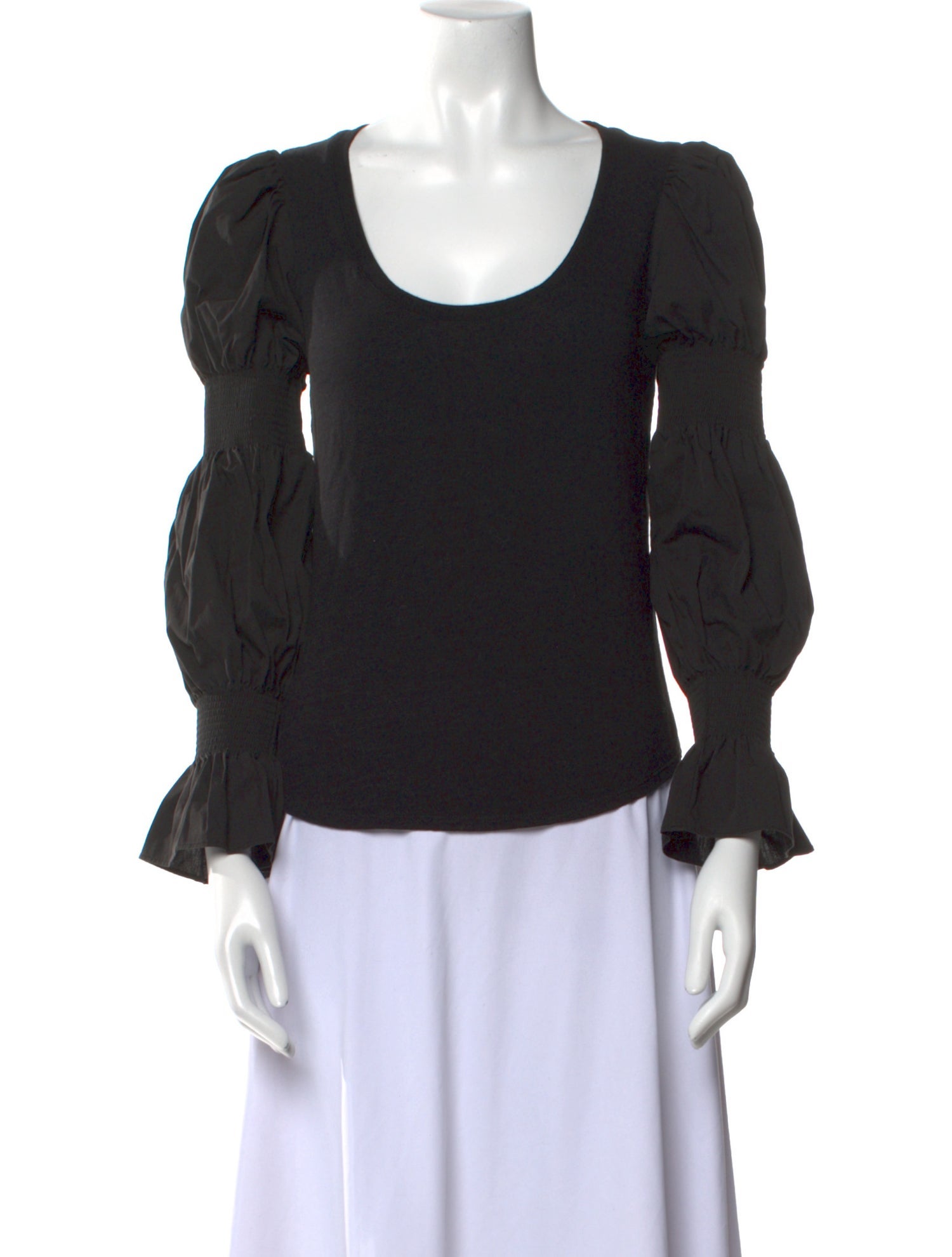 Cinq à Sept Scoop Neck Long Sleeve Blouse