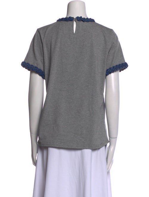 Cinq à Sept Crew Neck Short Sleeve Sweatshirt
