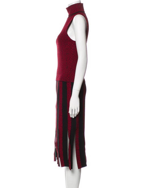 Cinq à Sept Striped Fringe Trim Accent Skirt Set