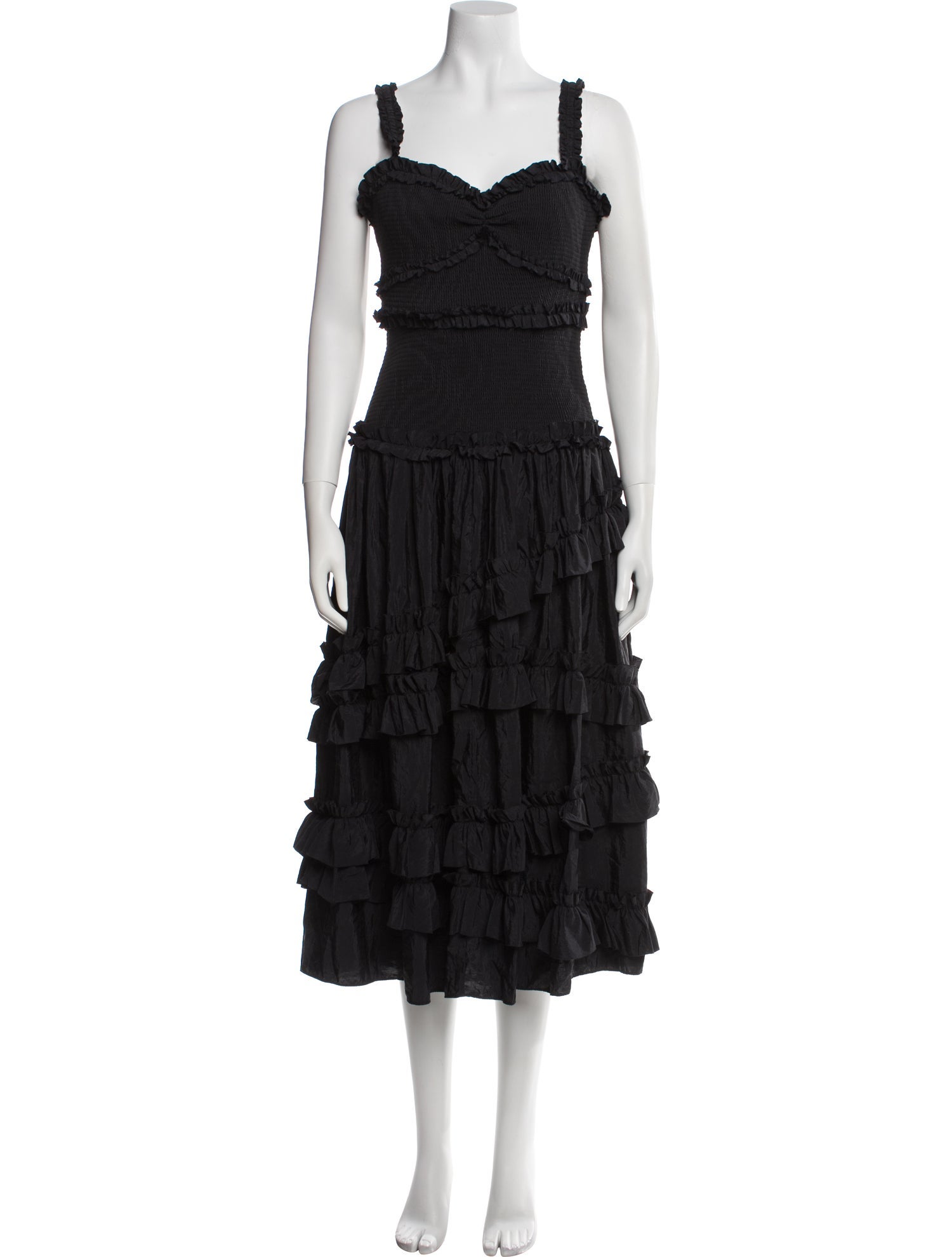 Cinq à Sept Square Neckline Long Dress