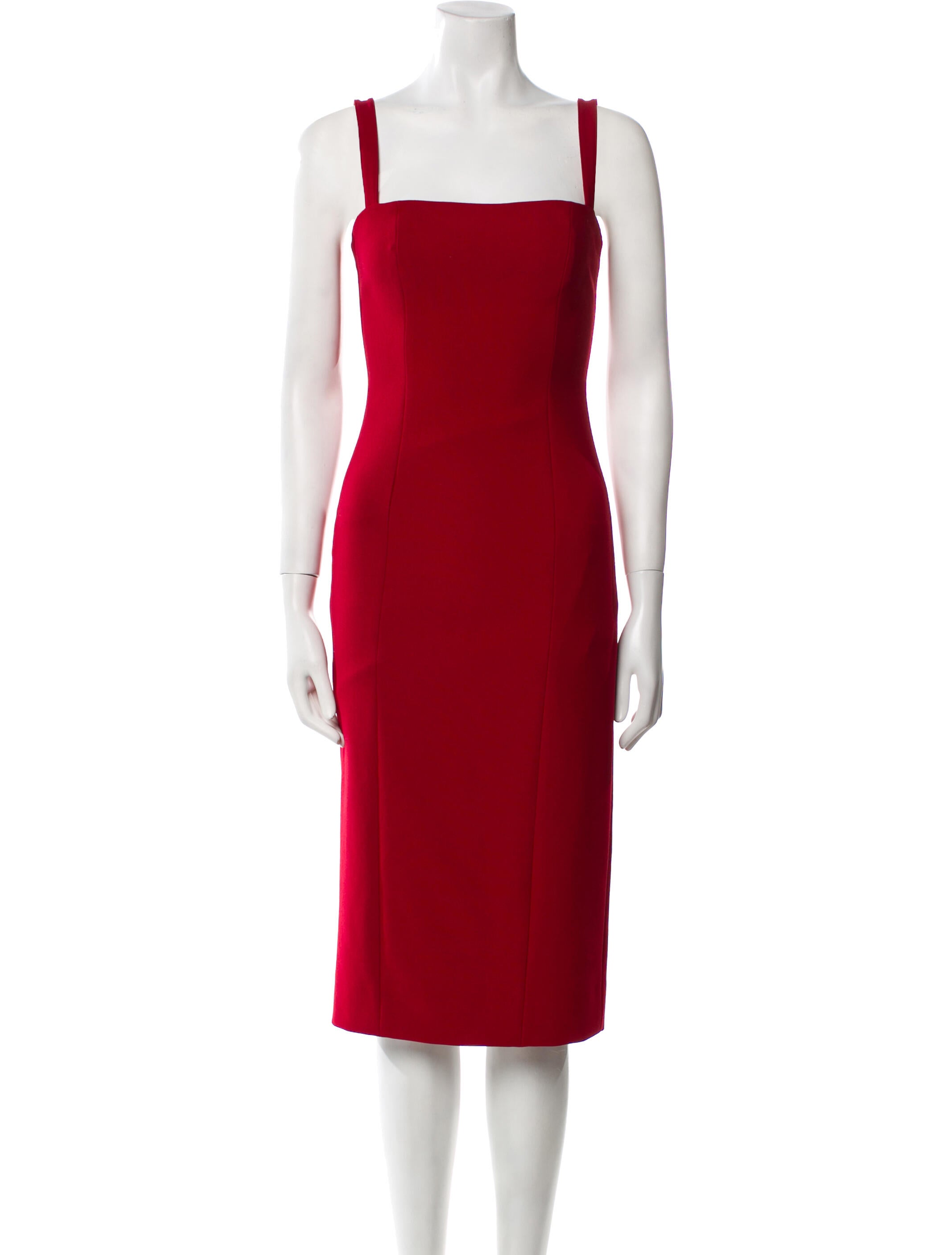 Cinq à Sept Square Neckline Midi Length Dress