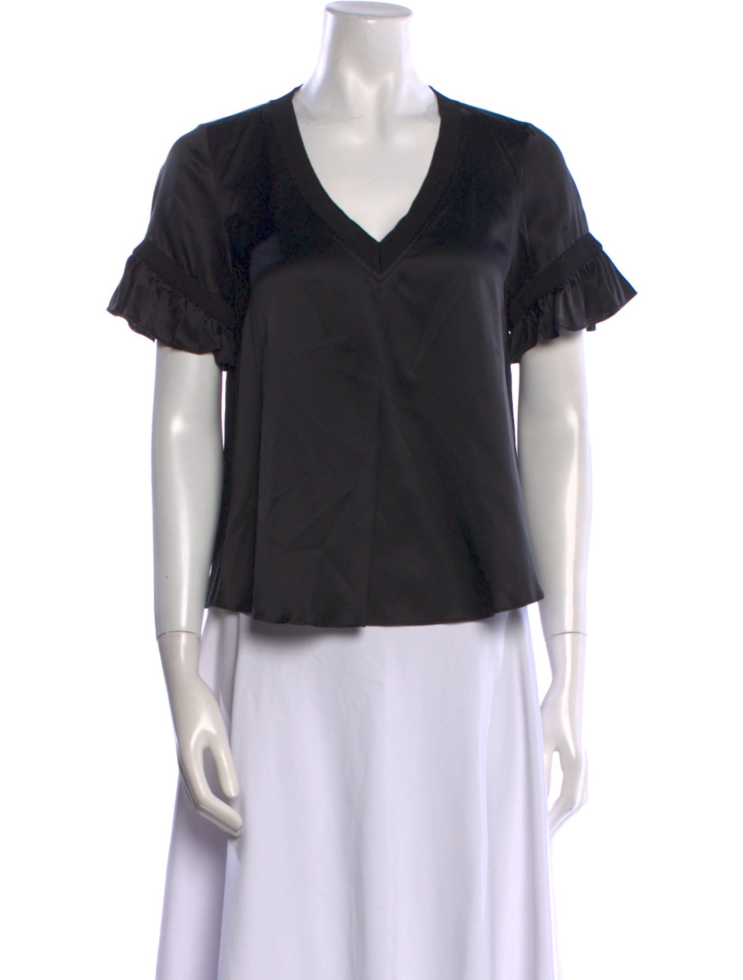 Cinq à Sept Silk V-Neck Blouse