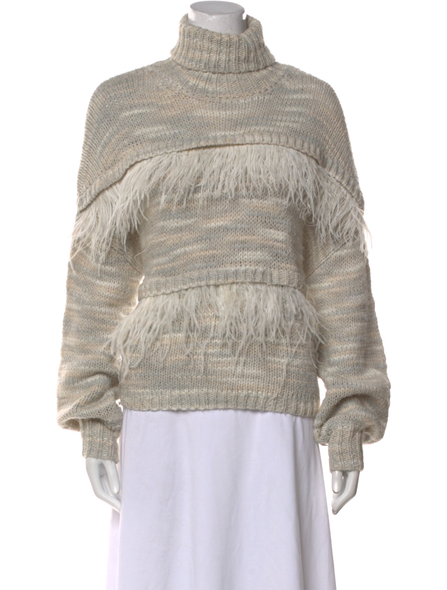 Cinq à Sept Striped Turtleneck Sweater