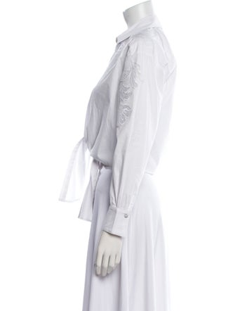 Cinq à Sept Long Sleeve Button-Up Top