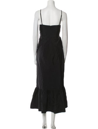 Cinq à Sept Square Neckline Long Dress