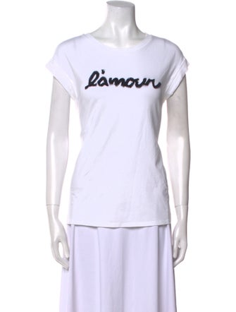 Cinq à Sept Graphic Print Crew Neck T-Shirt