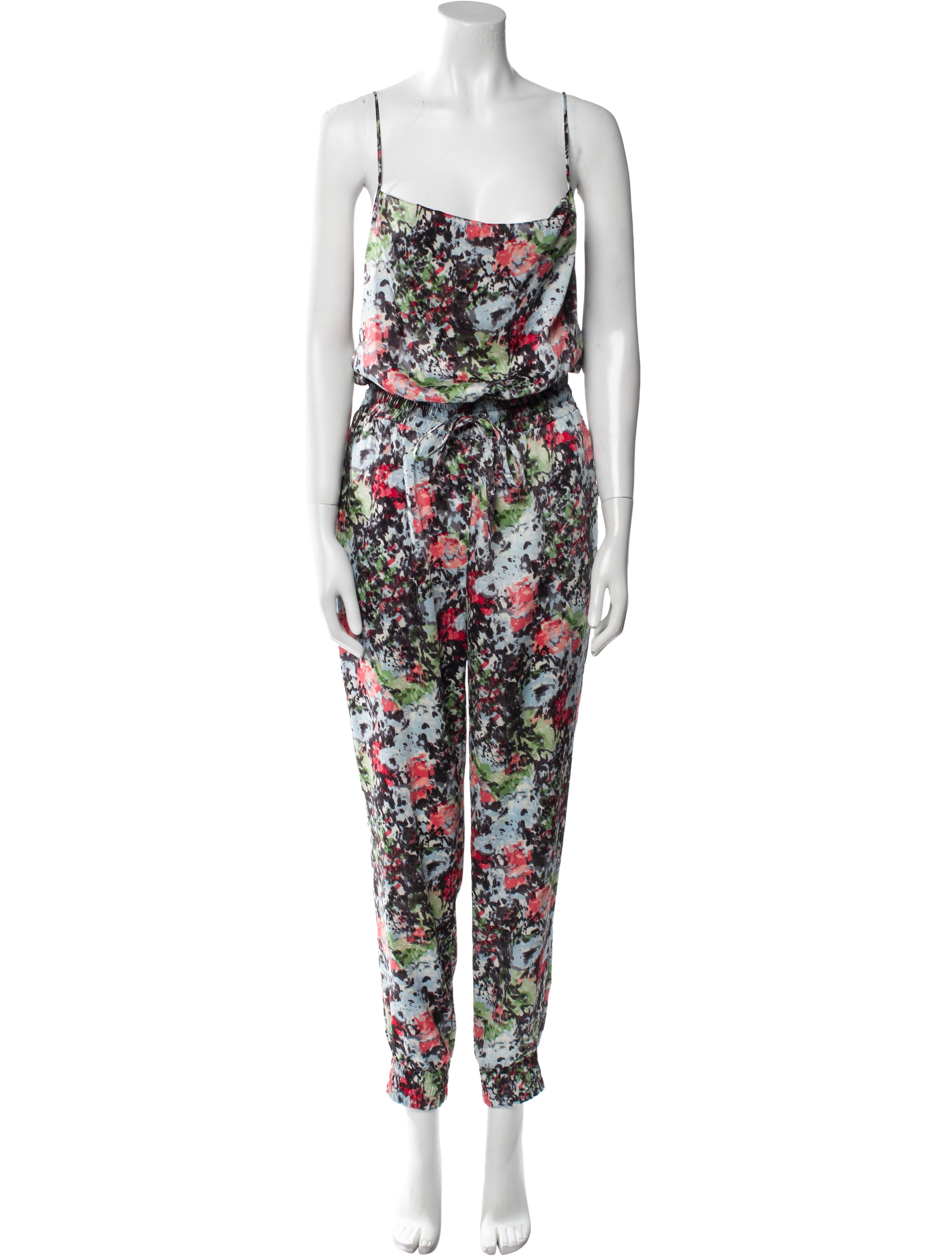 Cinq à Sept Tie-Dye Print Square Neckline Jumpsuit