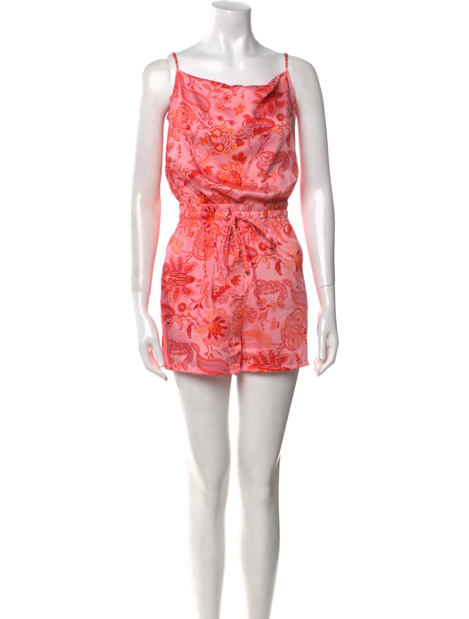 Cinq à Sept Tie-Dye Print Cowl Neck Romper