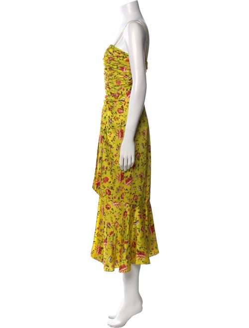 Cinq à Sept Floral Print Long Dress