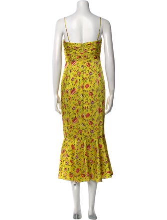 Cinq à Sept Floral Print Long Dress