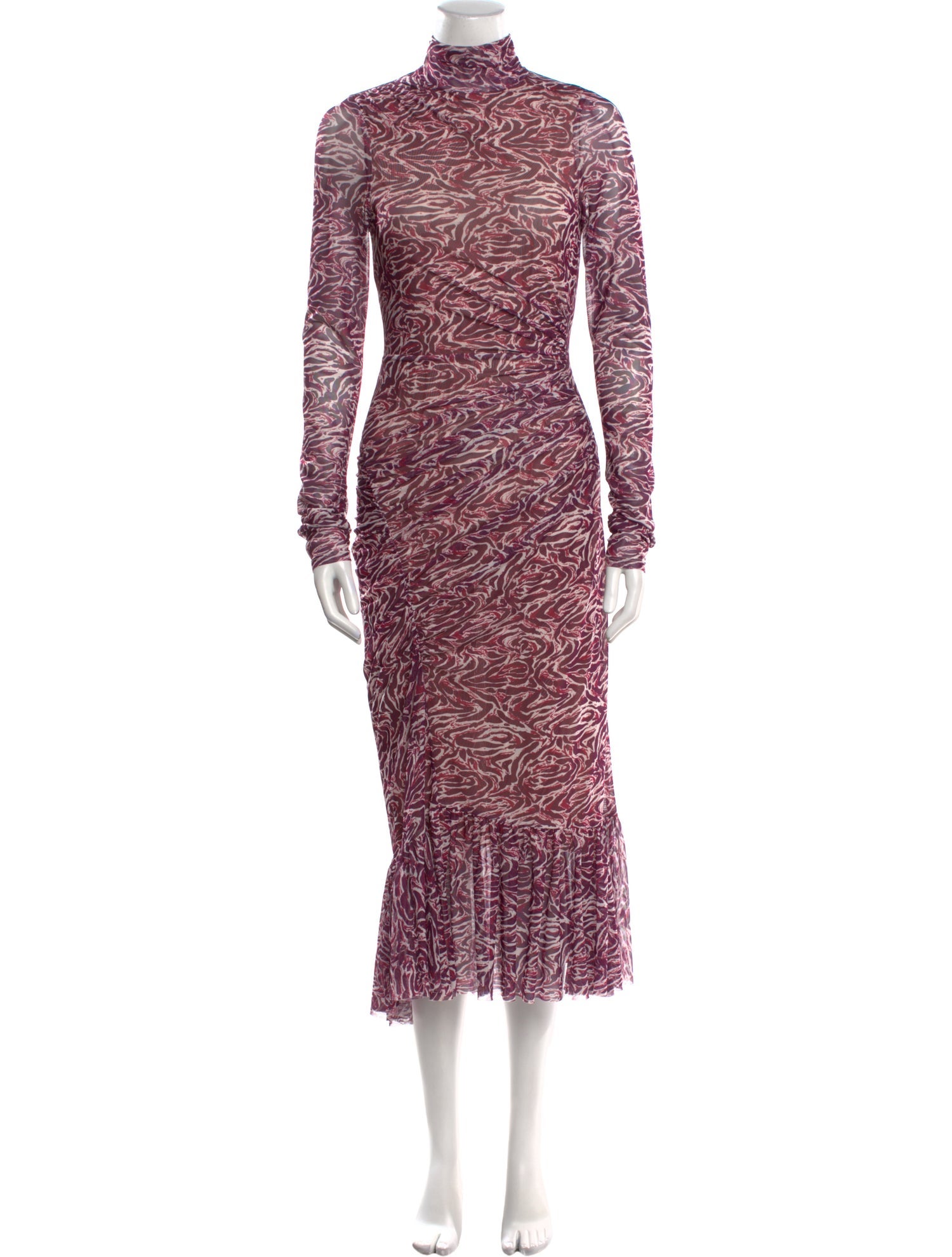 Cinq à Sept Animal Print Long Dress