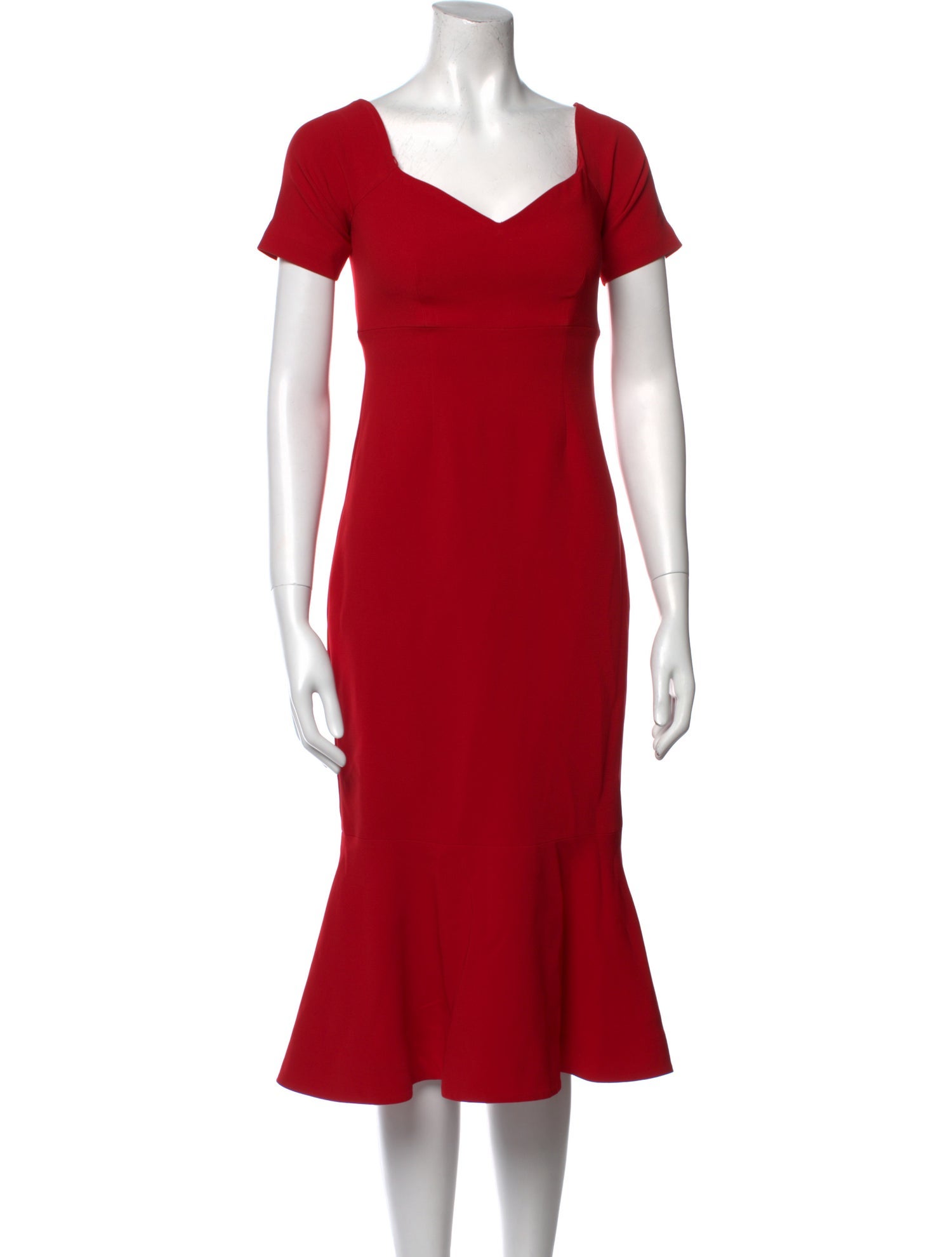 Cinq à Sept V-Neck Midi Length Dress