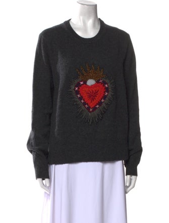 Cinq à Sept Wool Graphic Print Sweater