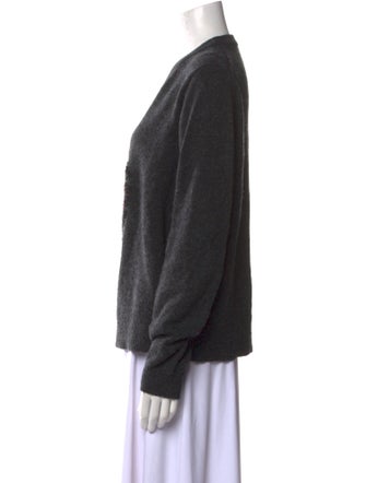 Cinq à Sept Wool Graphic Print Sweater