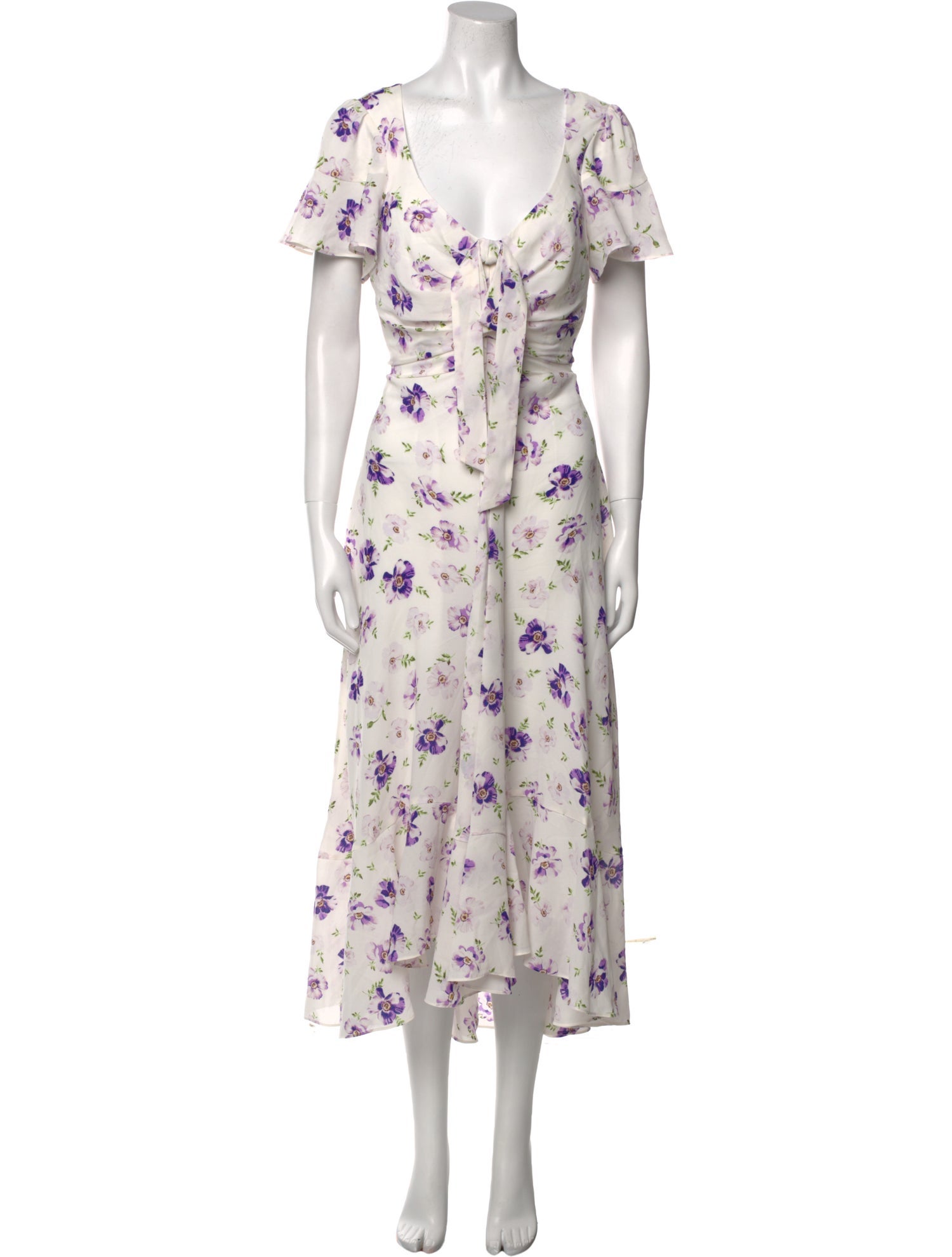 Cinq à Sept Floral Print Long Dress w/ Tags