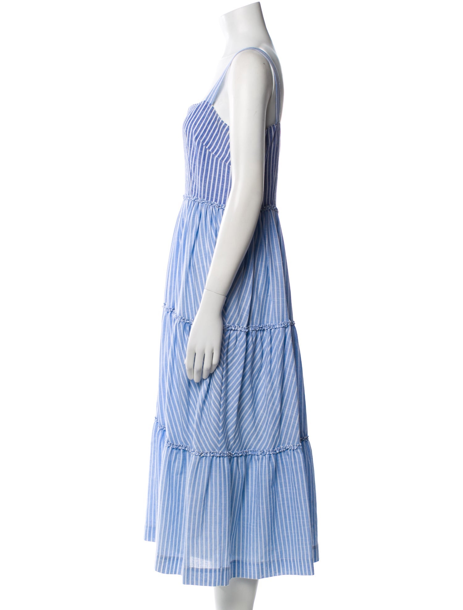 Cinq à Sept Striped Midi Length Dress