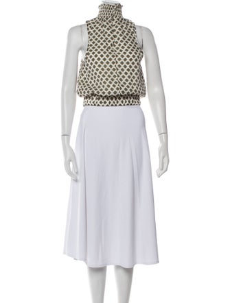 Cinq à Sept Silk Printed Crop Top