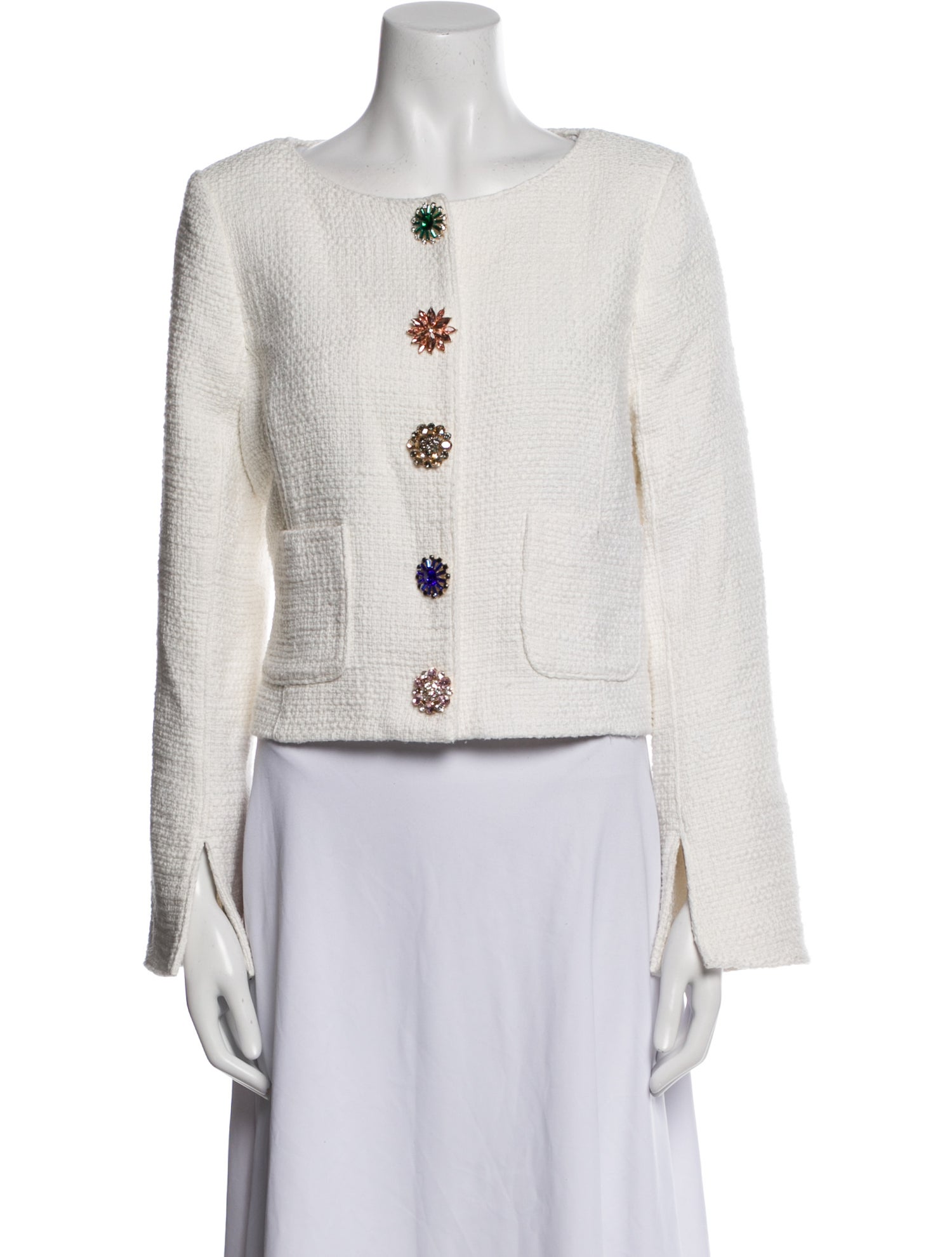 Cinq à Sept Tweed Pattern Evening Jacket