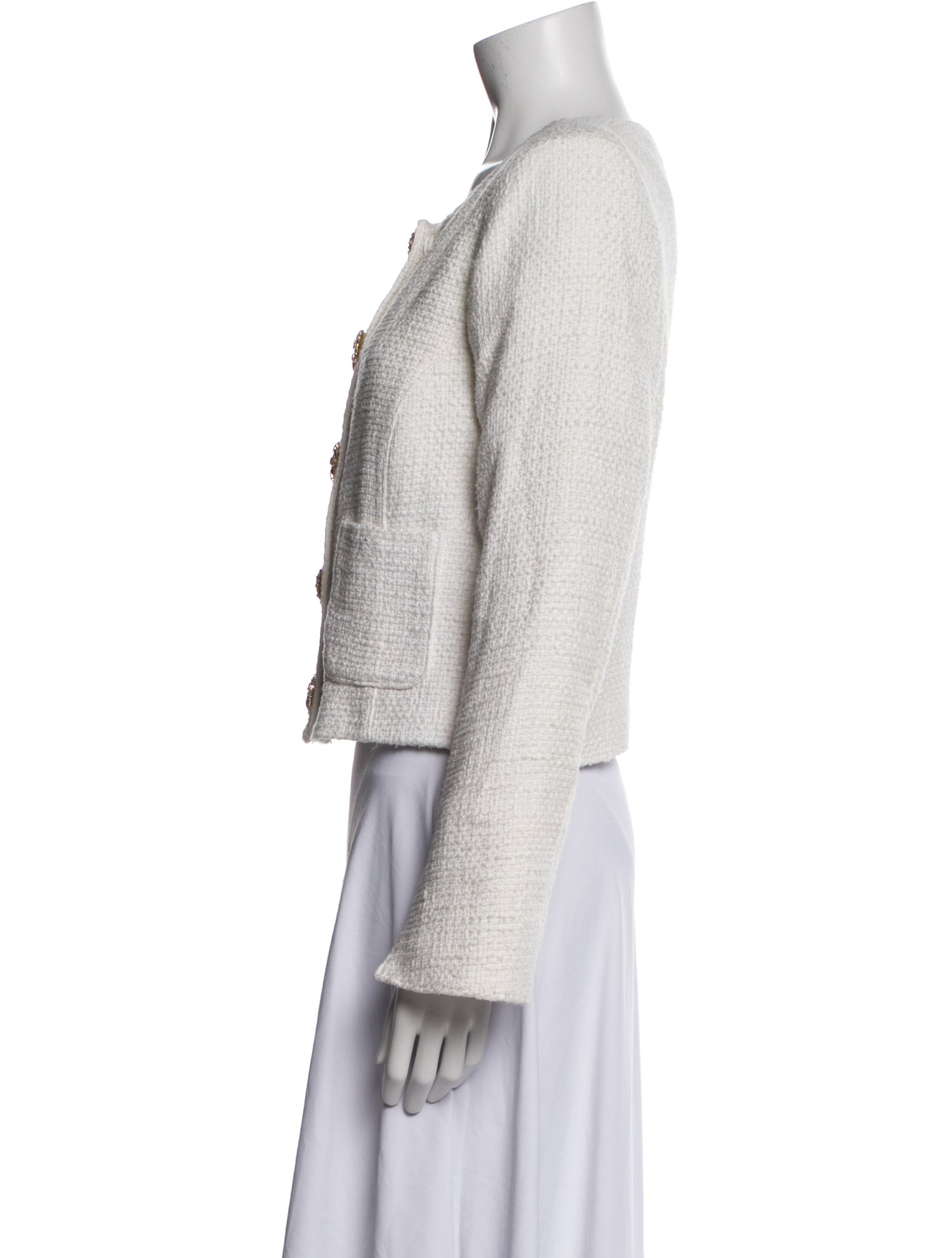 Cinq à Sept Tweed Pattern Evening Jacket