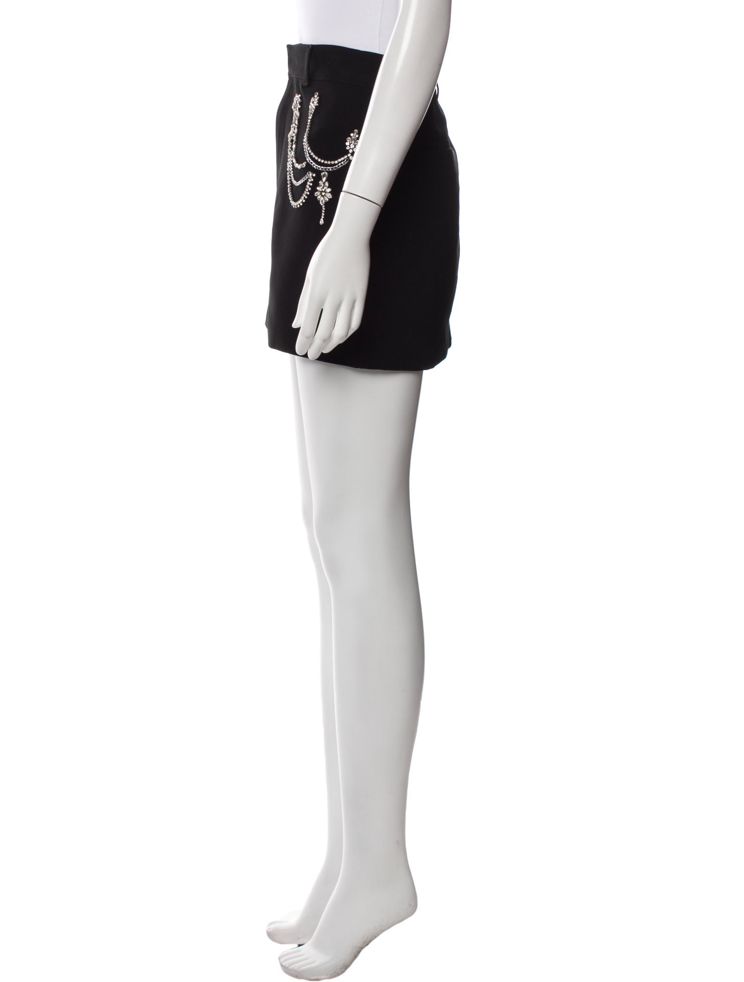 Cinq à Sept Crystal Embellishments Mini Skirt