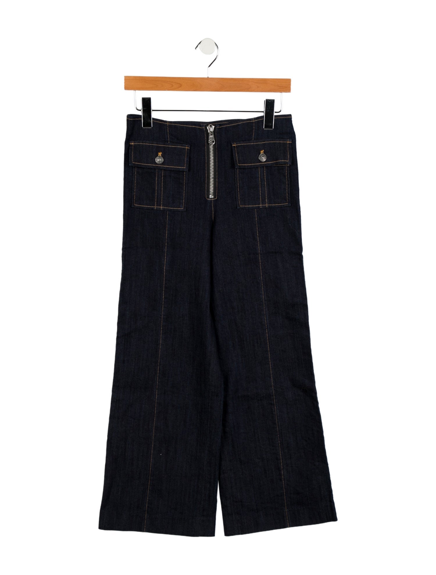 Cinq à Sept Mid-Rise Wide Leg Jeans