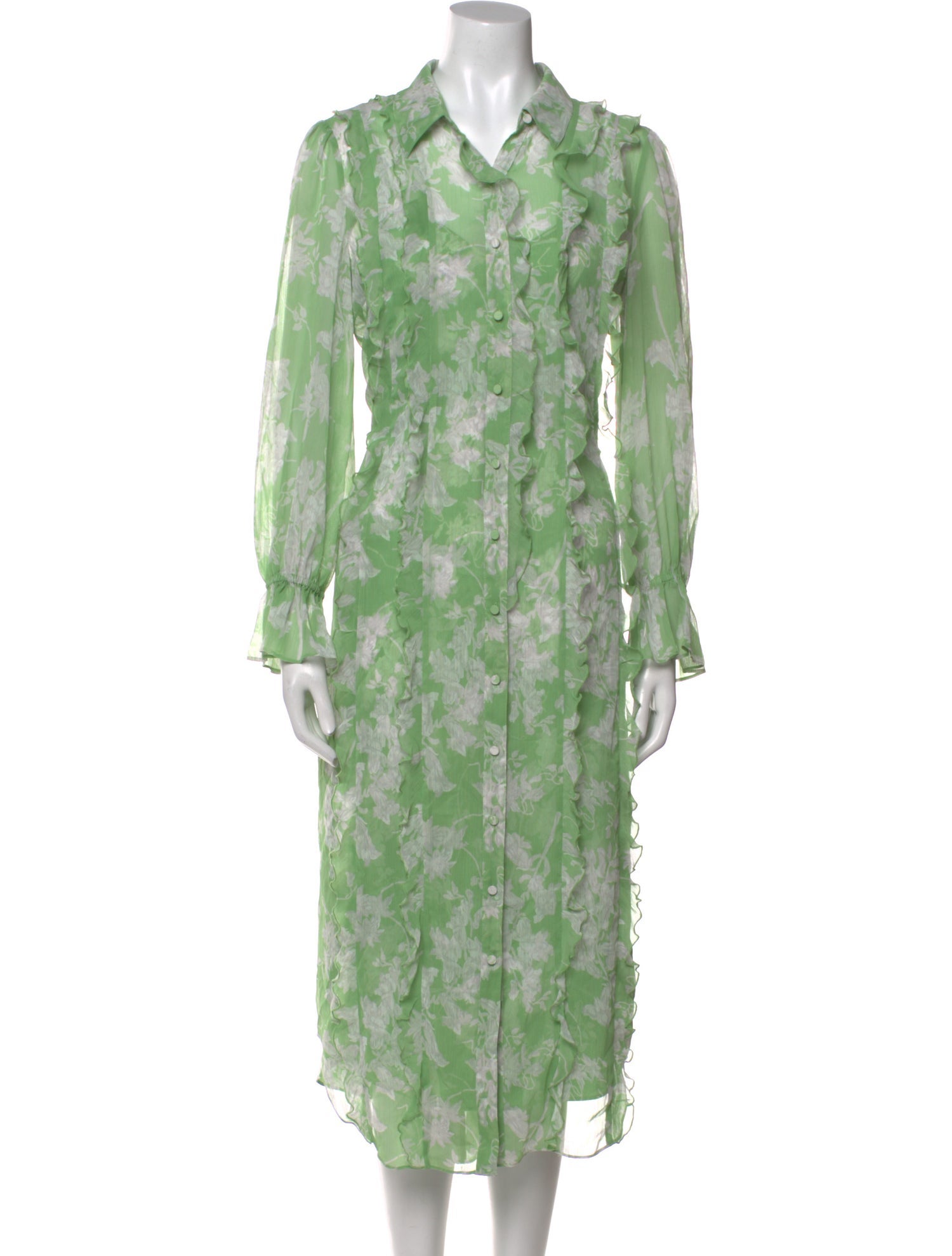 Cinq à Sept Floral Print Long Dress