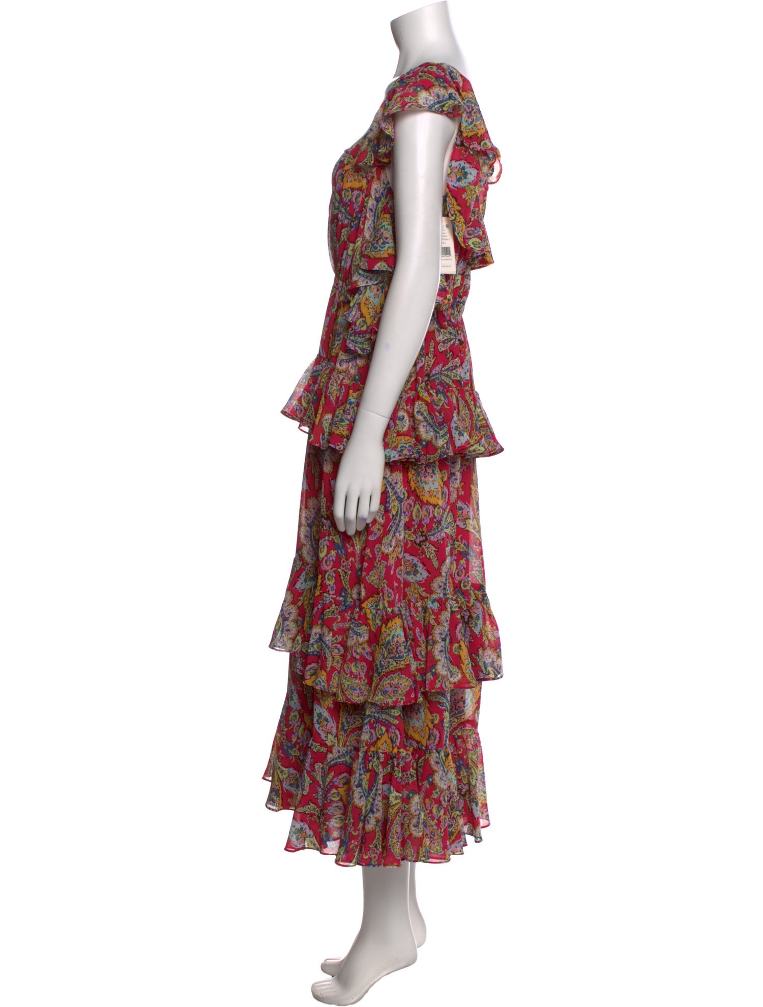 Cinq à Sept Floral Print Midi Length Dress w/ Tags