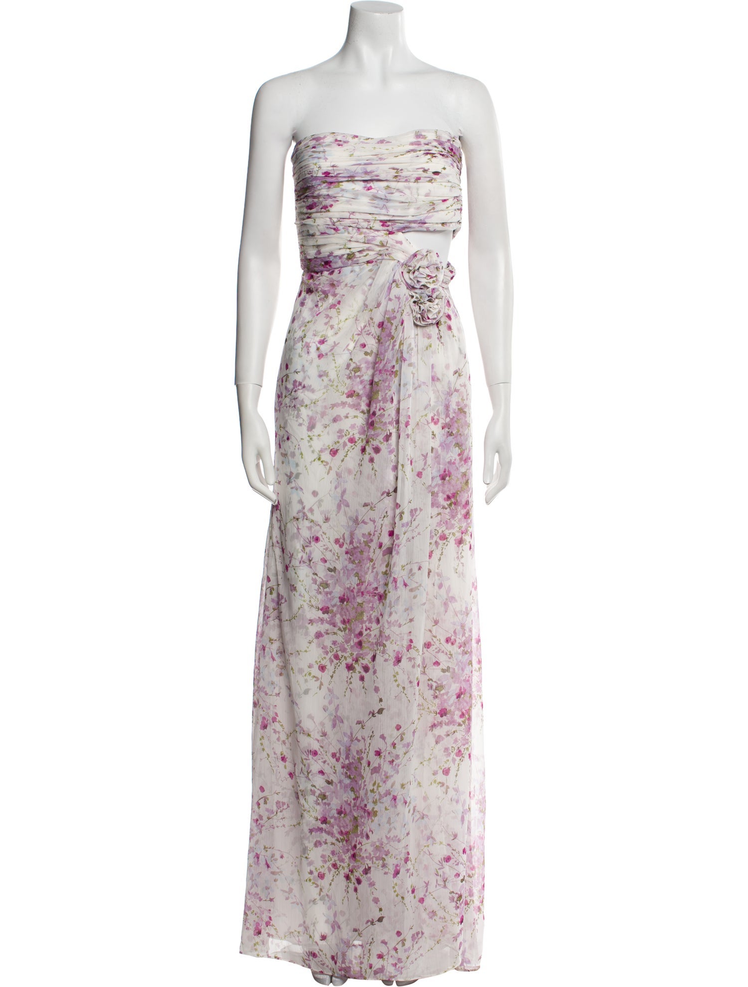 Cinq à Sept Floral Print Long Dress