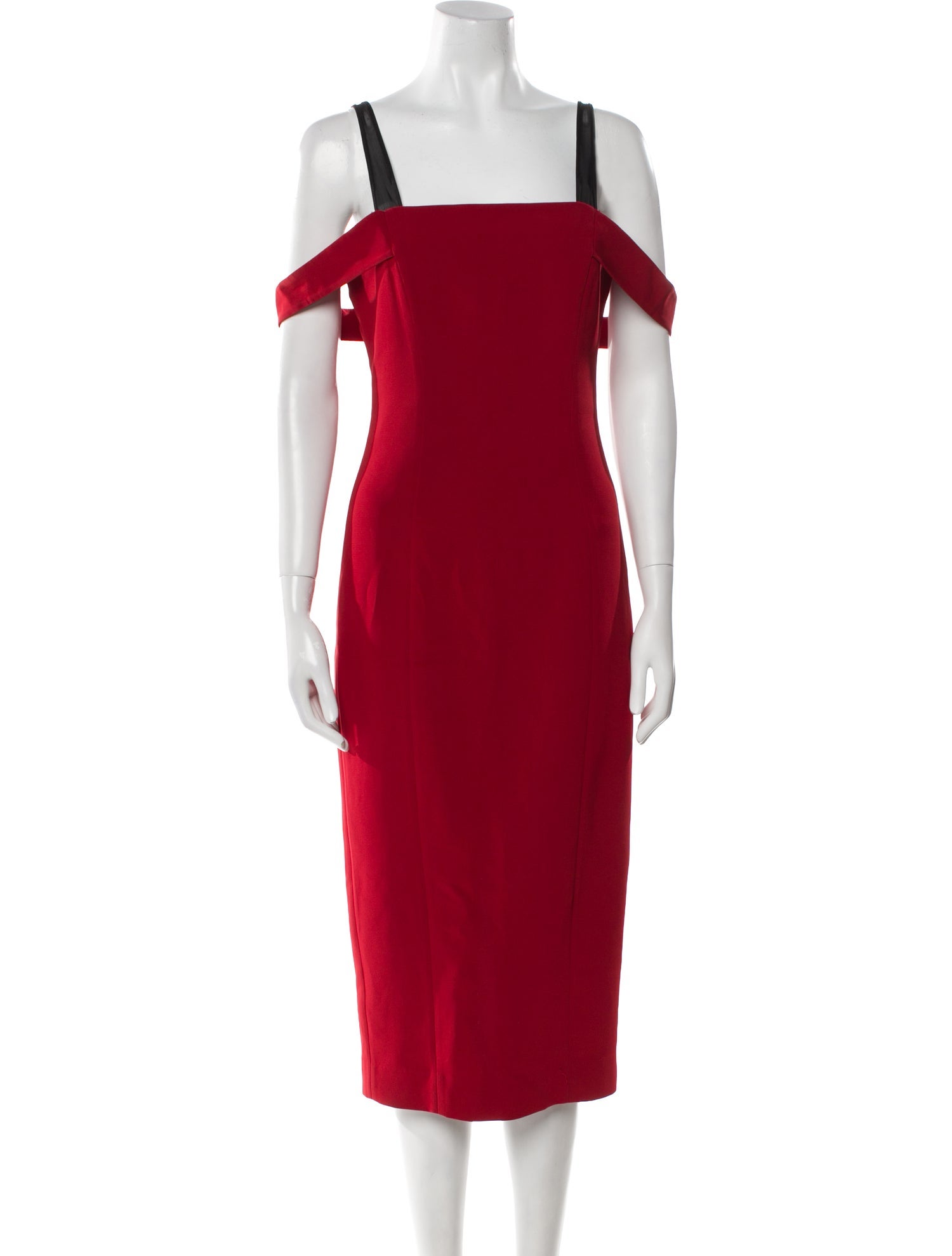 Cinq à Sept Square Neckline Midi Length Dress