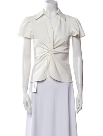 Cinq à Sept Short Sleeve Button-Up Top