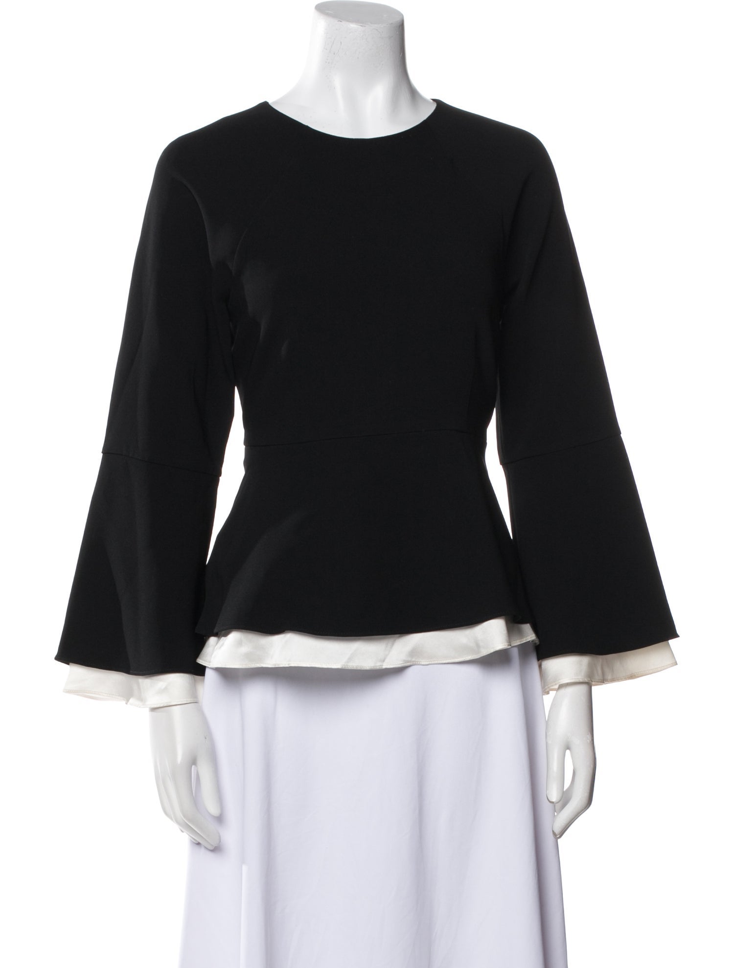 Cinq à Sept Bateau Neckline Three-Quarter Sleeve Top