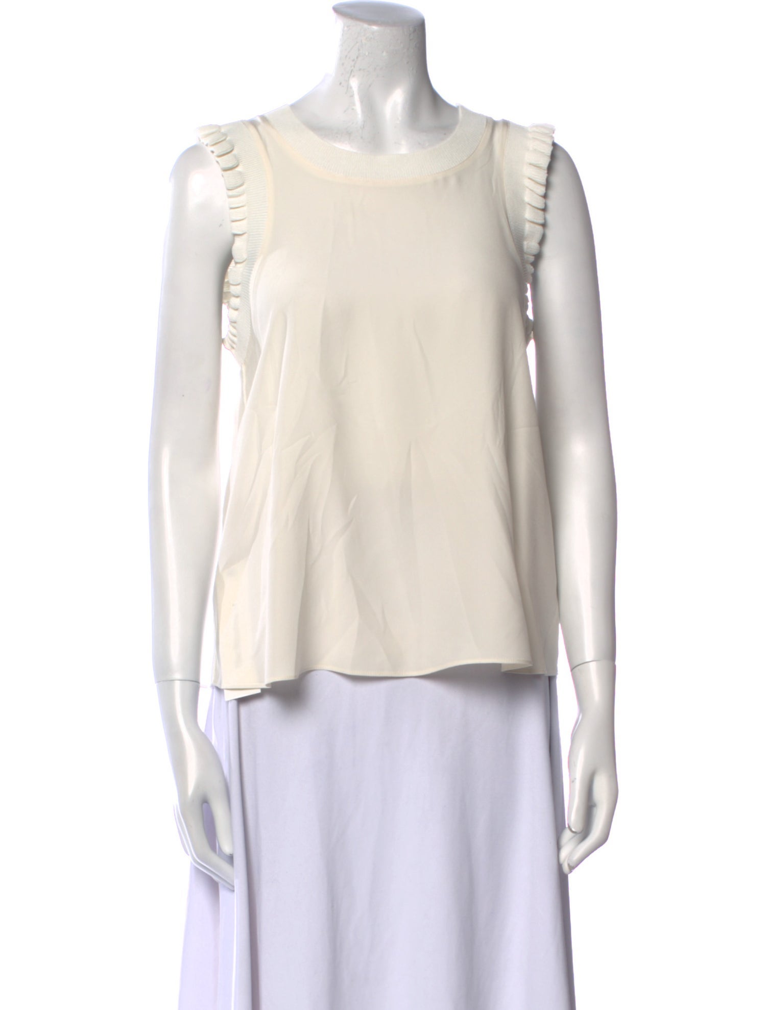 Cinq à Sept Silk Scoop Neck Top