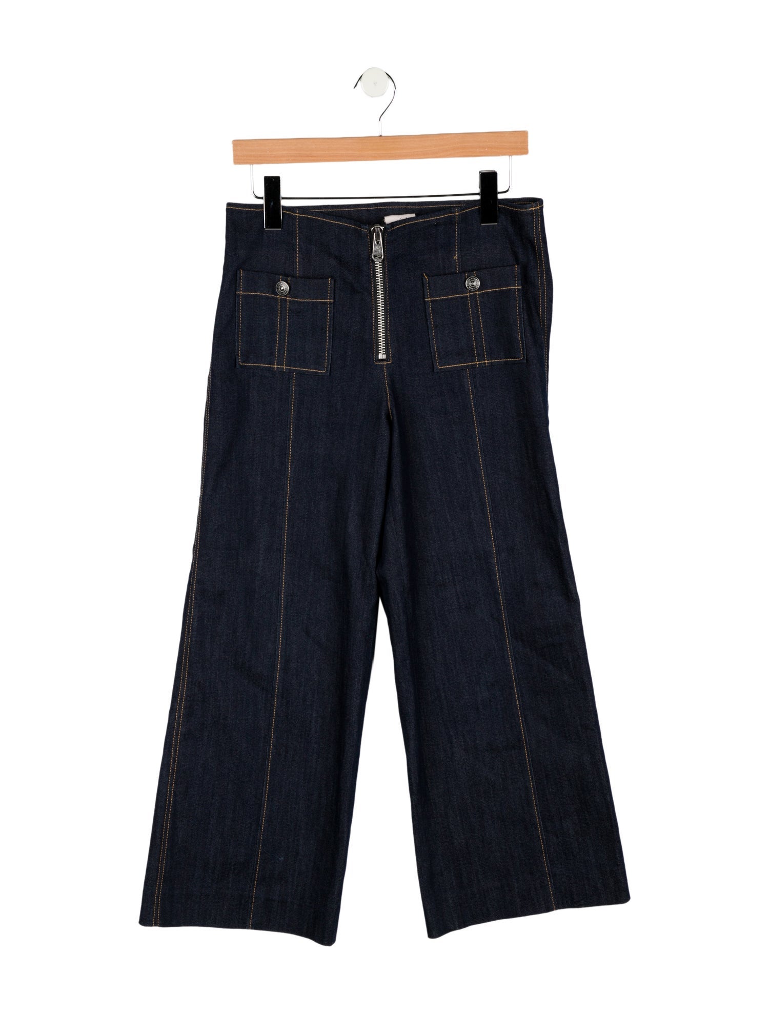 Cinq à Sept Mid-Rise Wide Leg Jeans