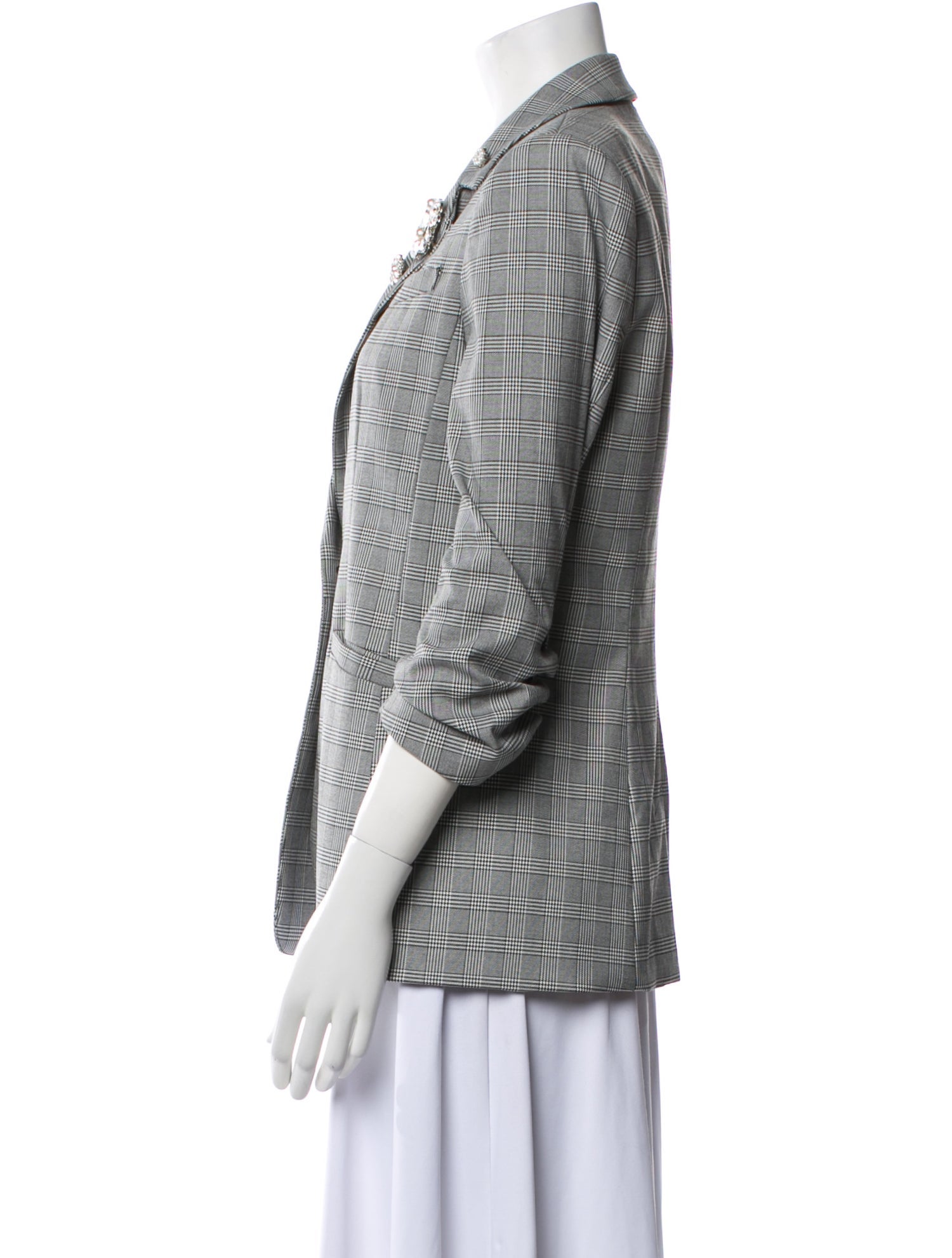 Cinq à Sept Plaid Print Blazer