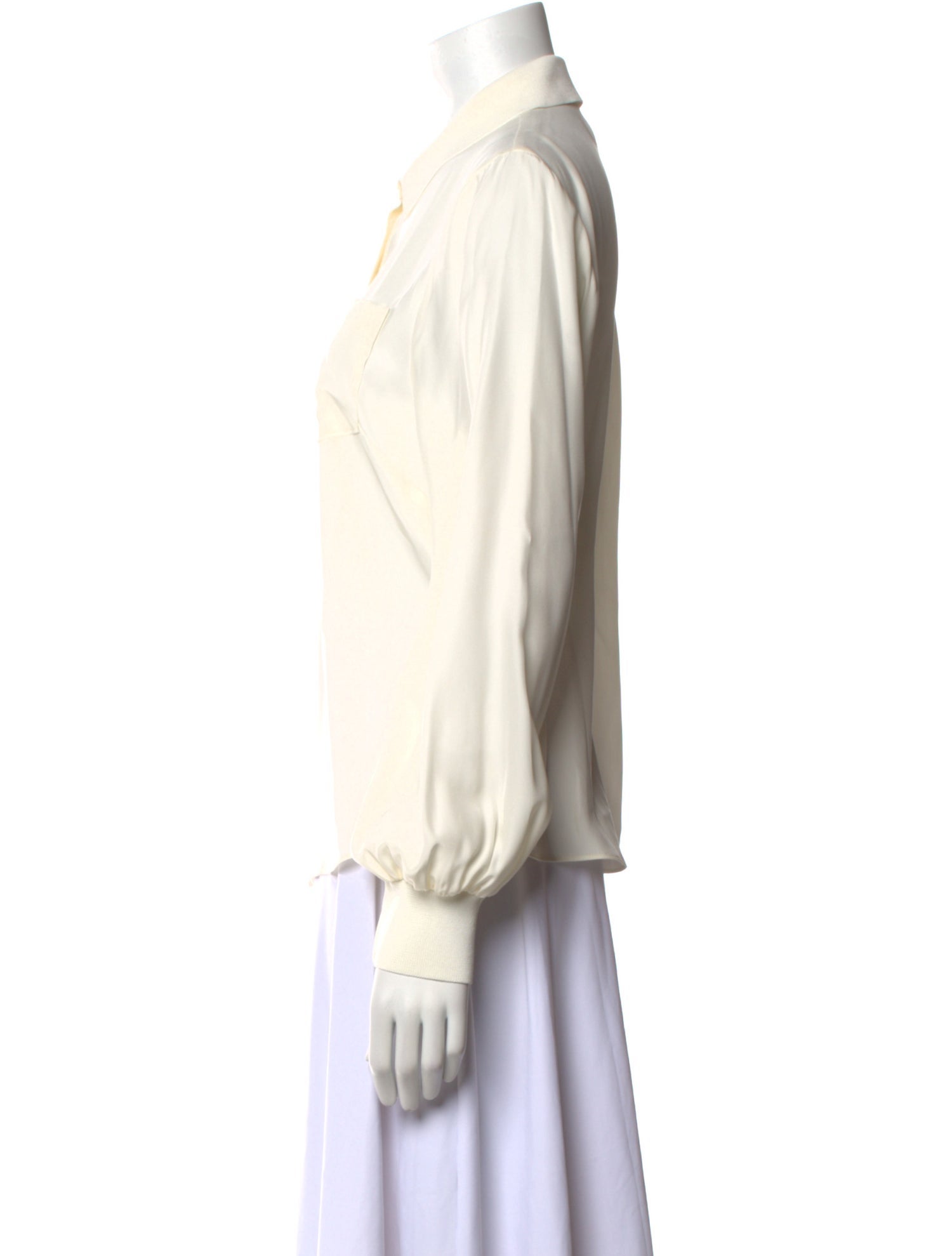 Cinq à Sept Silk Long Sleeve Button-Up Top w/ Tags