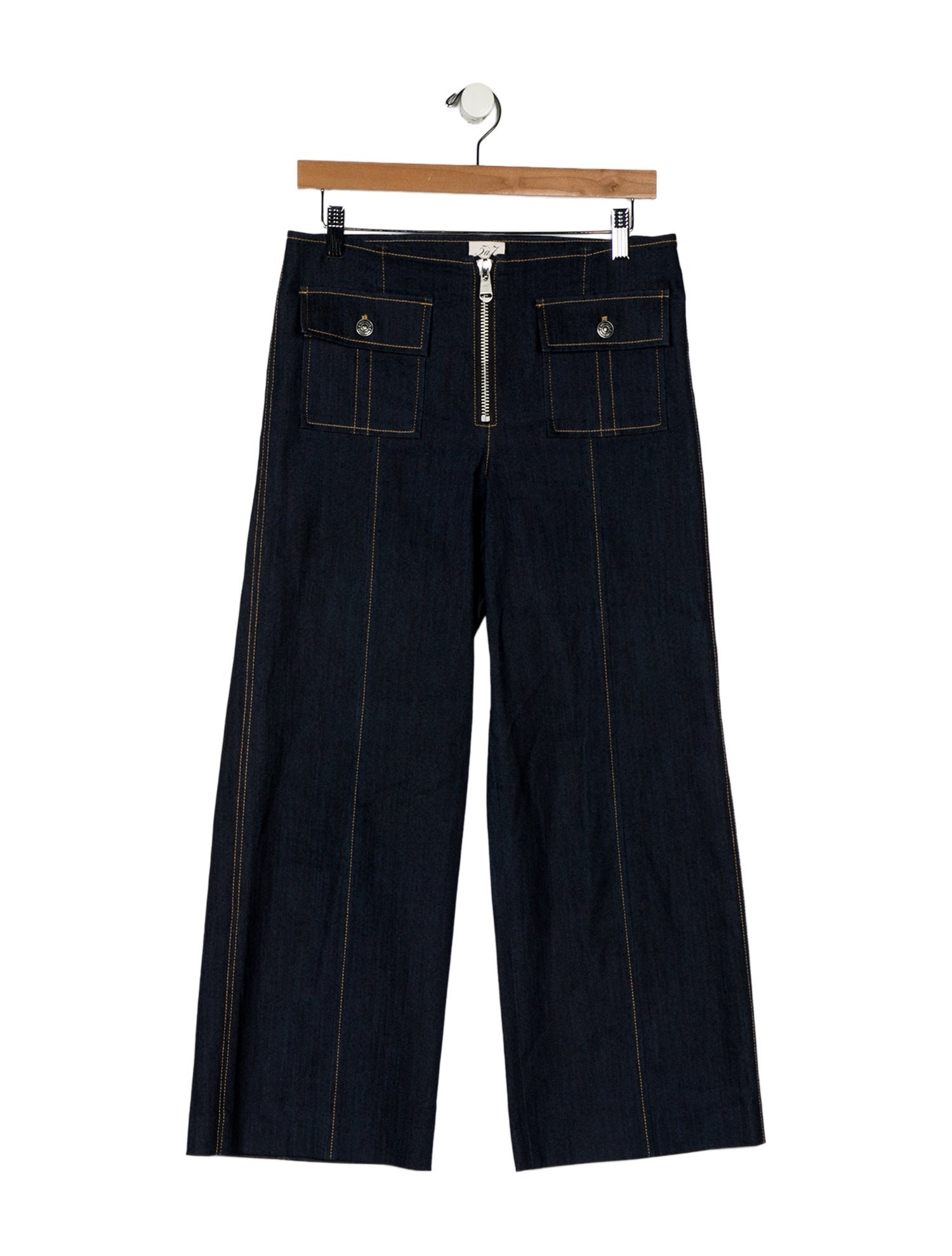 Cinq à Sept Mid-Rise Wide Leg Jeans