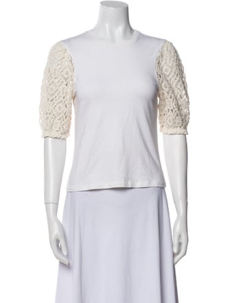 Cinq à Sept Crew Neck Short Sleeve Top