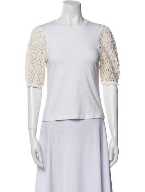 Cinq à Sept Crew Neck Short Sleeve Top