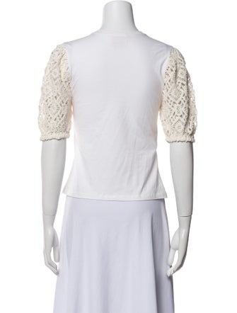 Cinq à Sept Crew Neck Short Sleeve Top