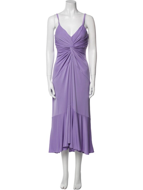 Cinq à Sept V-Neck Midi Length Dress