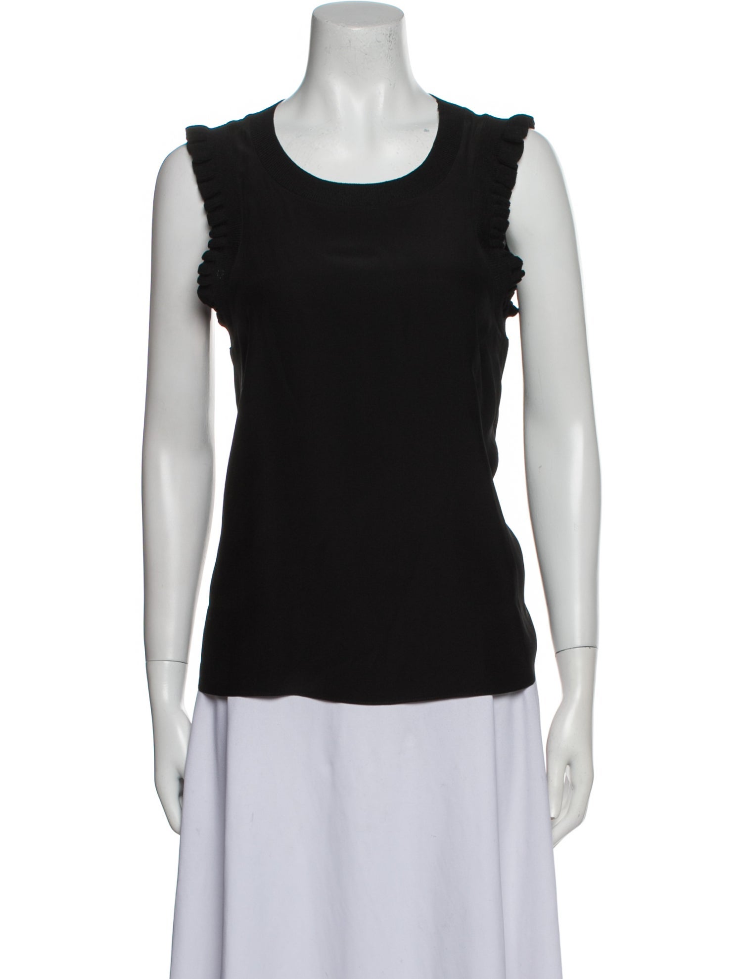 Cinq à Sept Silk Scoop Neck Top