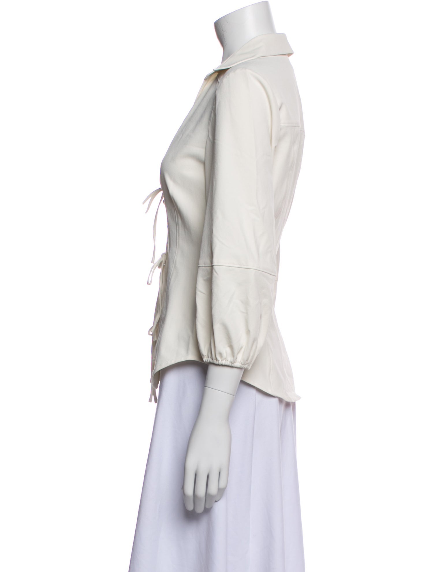 Cinq à Sept Three-Quarter Sleeve Button-Up Top