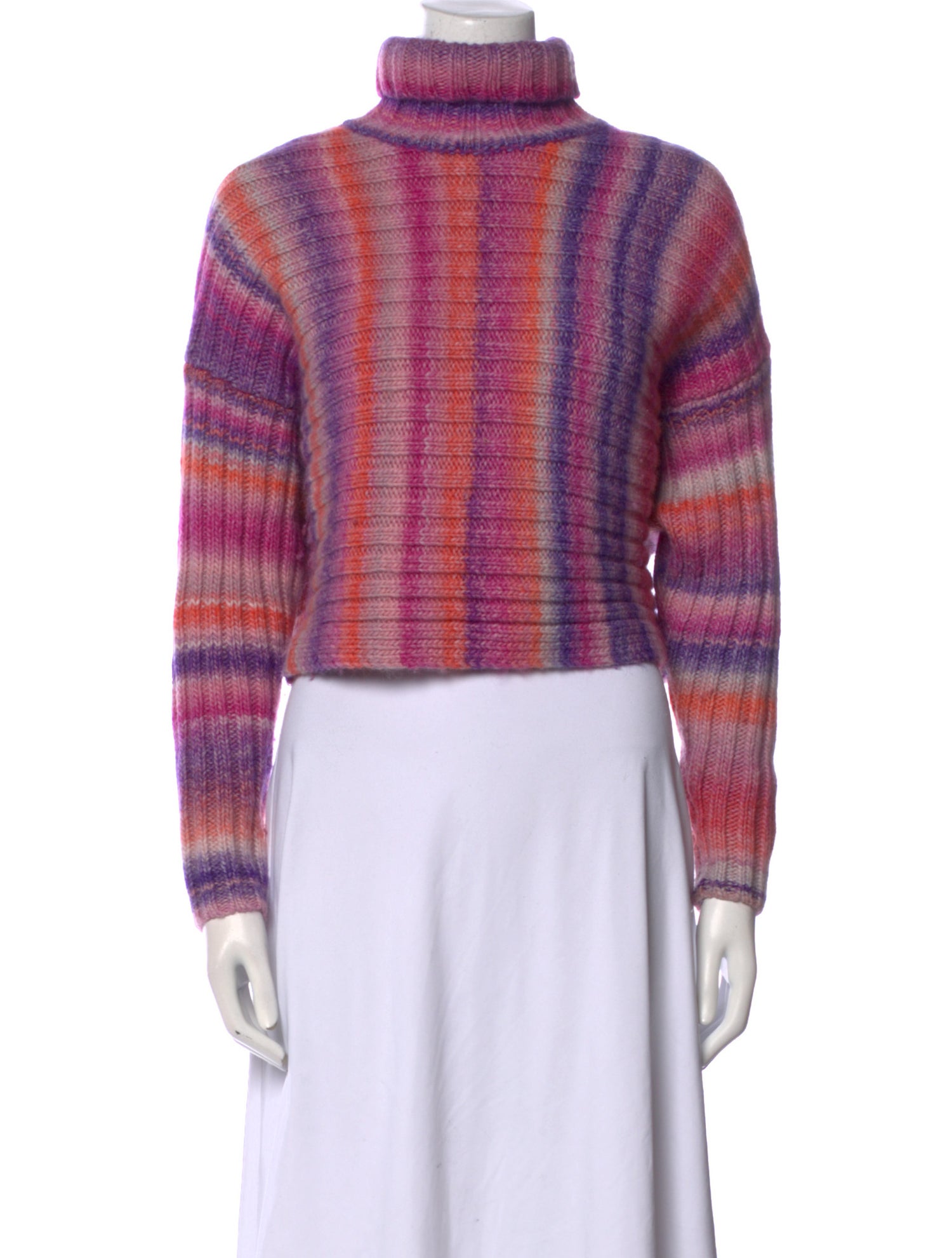 Cinq à Sept Striped Turtleneck Sweater