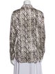 Cinq à Sept Silk Animal Print Button-Up Top