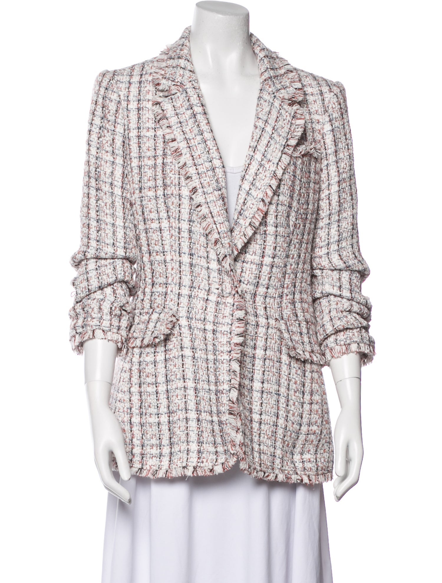 Cinq à Sept Tweed Pattern Blazer