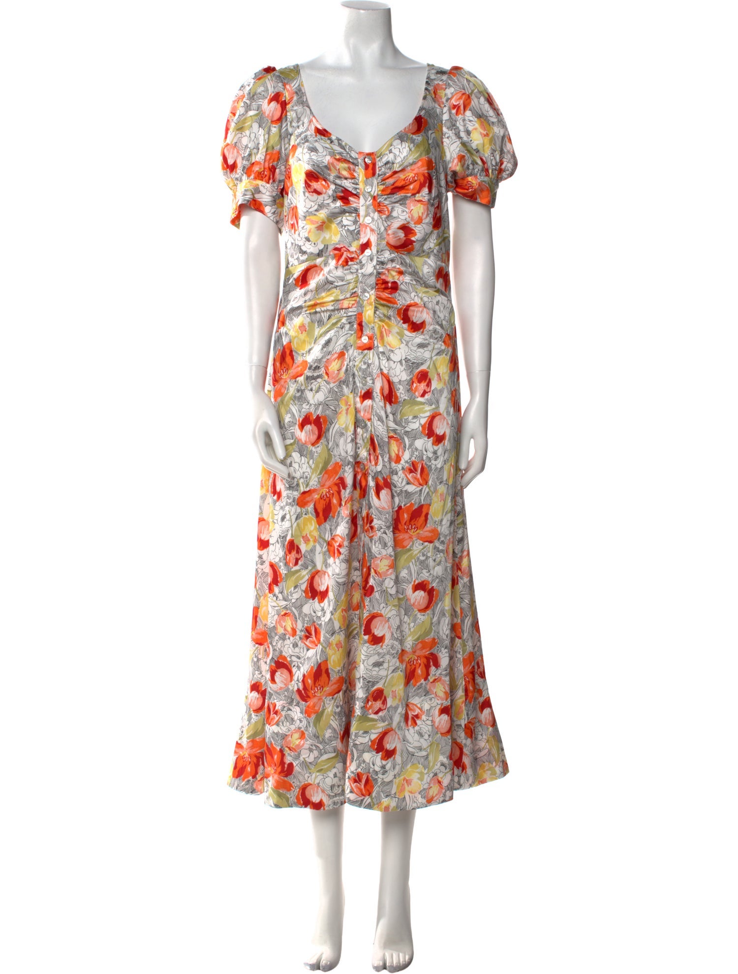 Cinq à Sept Floral Print Long Dress w/ Tags