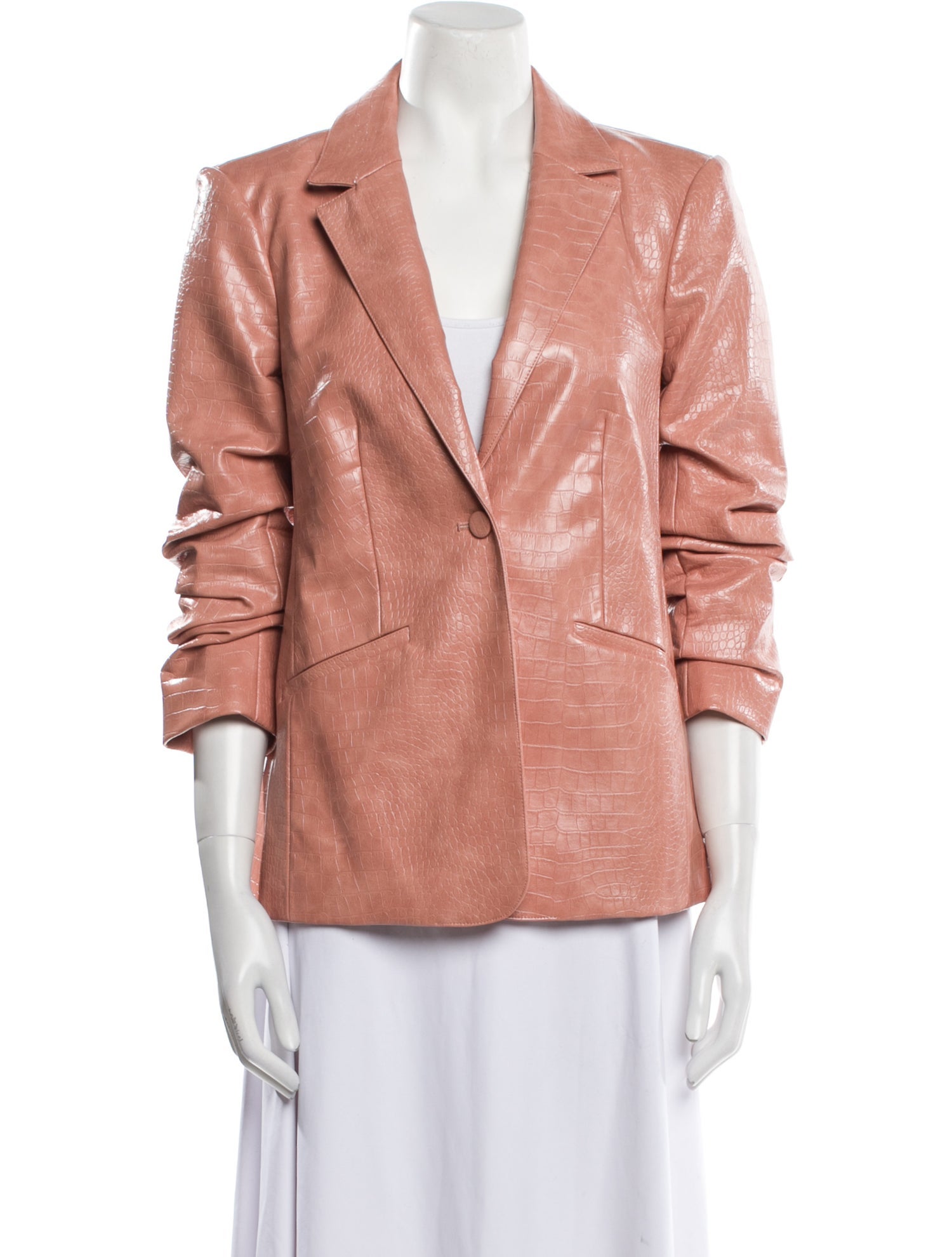 Cinq à Sept Faux Leather Blazer